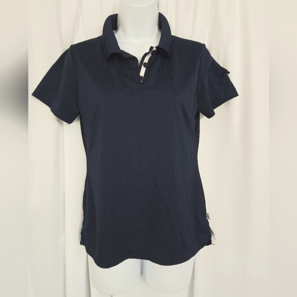 Maggie Lane Navy Blue Golf/Polo Shirt Size S